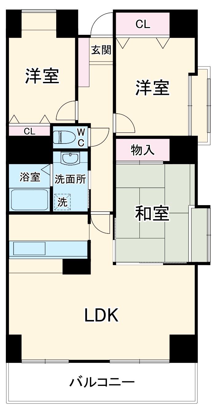 ミュゼ小池(3LDK/2階)の間取り写真