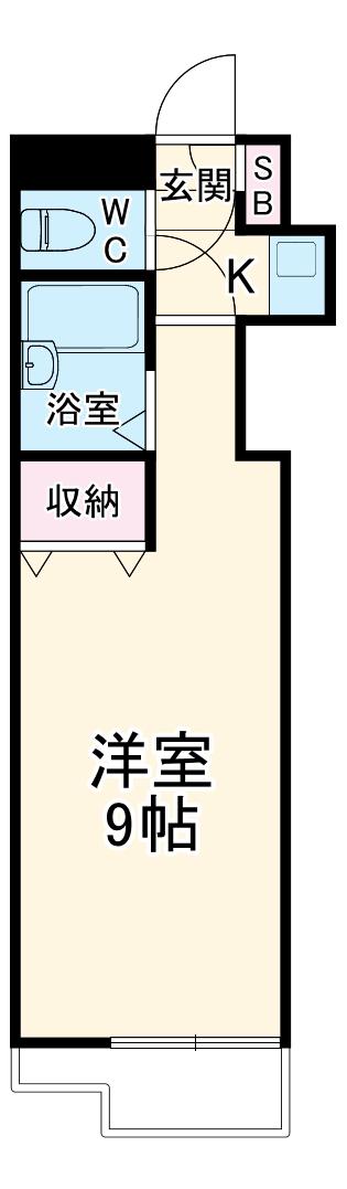 シティコアサーティ朱雀(ワンルーム/5階)の間取り写真