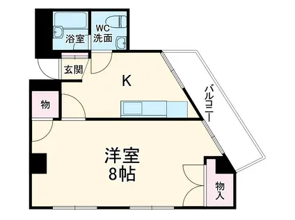 エトワール習志野(1K/2階)の間取り写真