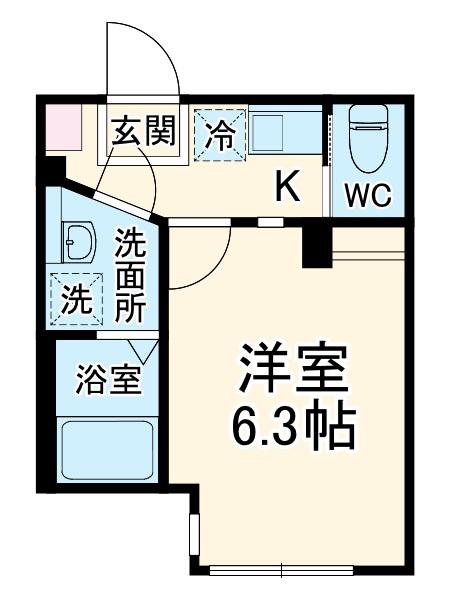ALMO新杉田(1K/1階)の間取り写真