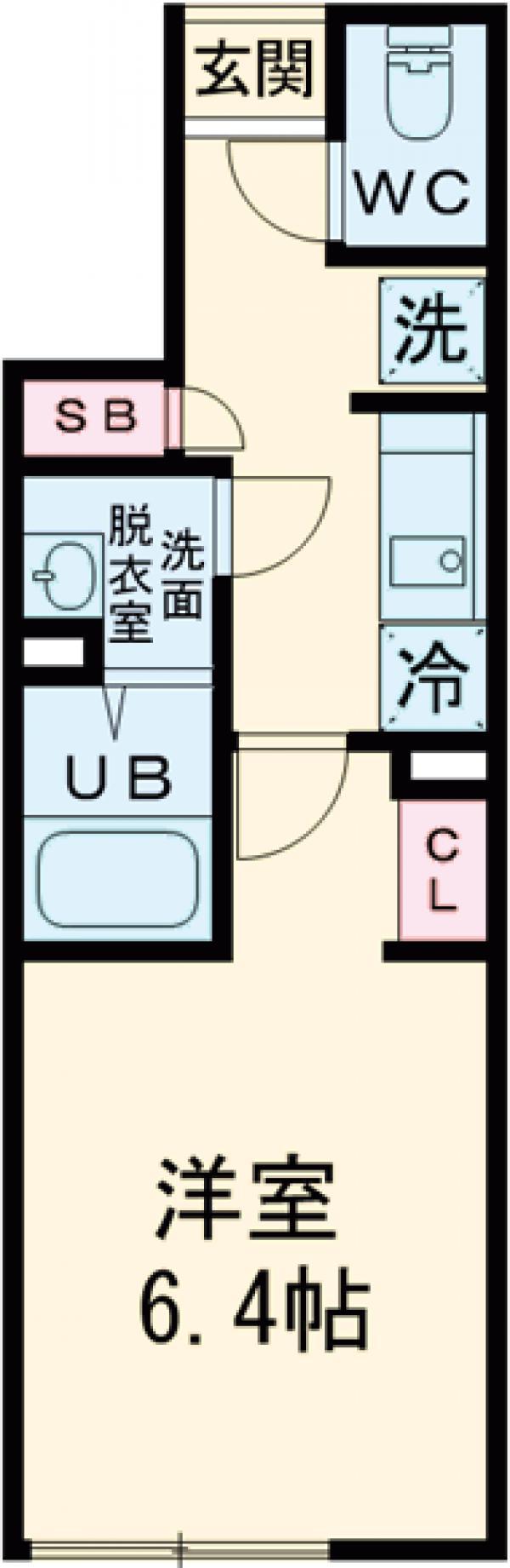 カインドネス田無3(1K/1階)の間取り写真