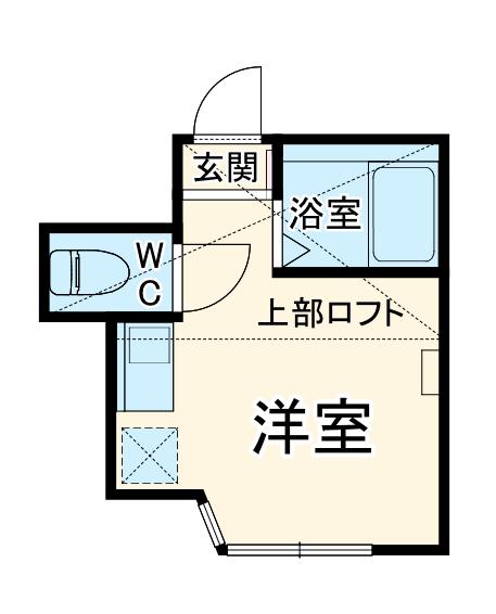 ユナイト中浜アンジェリーナ(ワンルーム/2階)の間取り写真