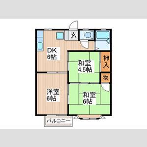 ベルカーサ(3DK/2階)の間取り写真