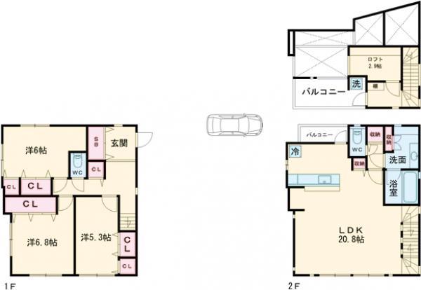 東急東横線 都立大学駅 徒歩8分 2階建 築18年