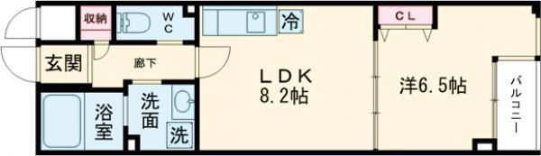 プレール・ドゥーク成増Ⅱ(1LDK/1階)の間取り写真