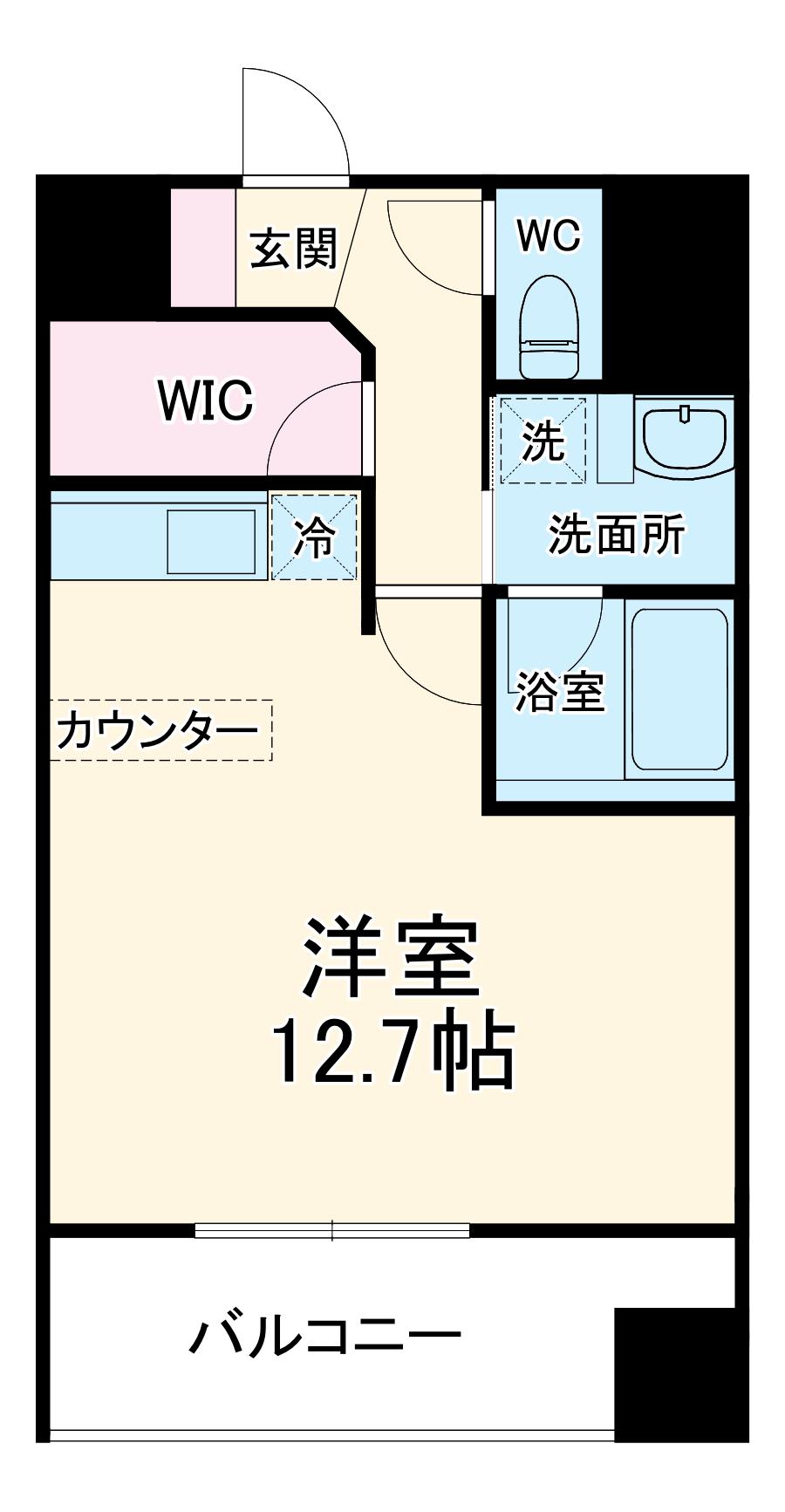 オパールマンション(ワンルーム/3階)の間取り写真