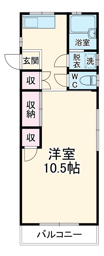 サンハイツあづま(1K/2階)の間取り写真