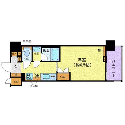 ZOOM品川南(1K/4階)の間取り写真