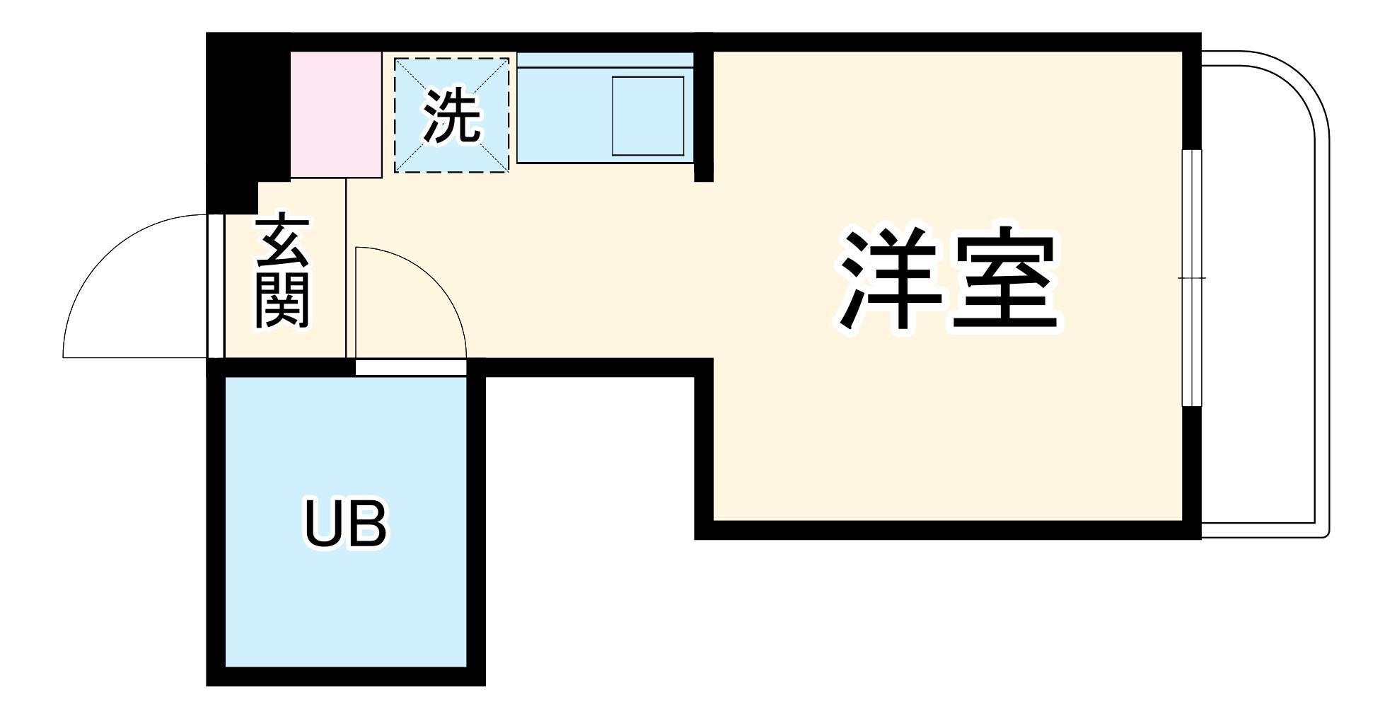 能見台マンション(ワンルーム/3階)の間取り写真