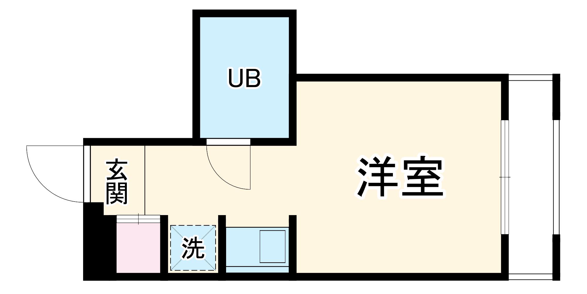 能見台マンション(ワンルーム/4階)の間取り写真