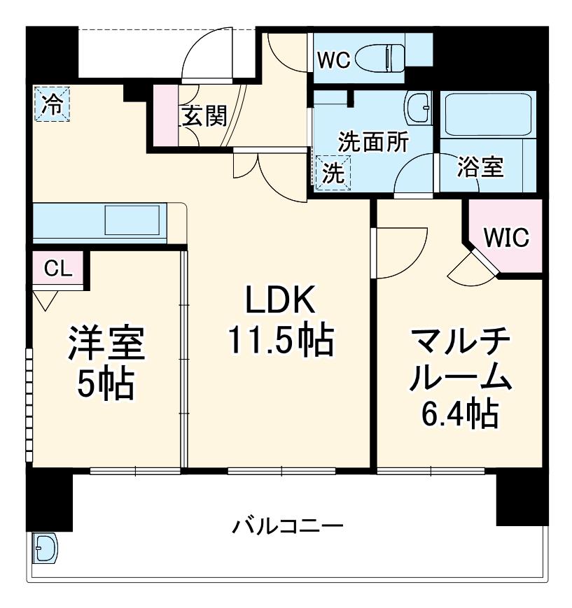エステムプラザ四条烏丸(1LDK/8階)の間取り写真