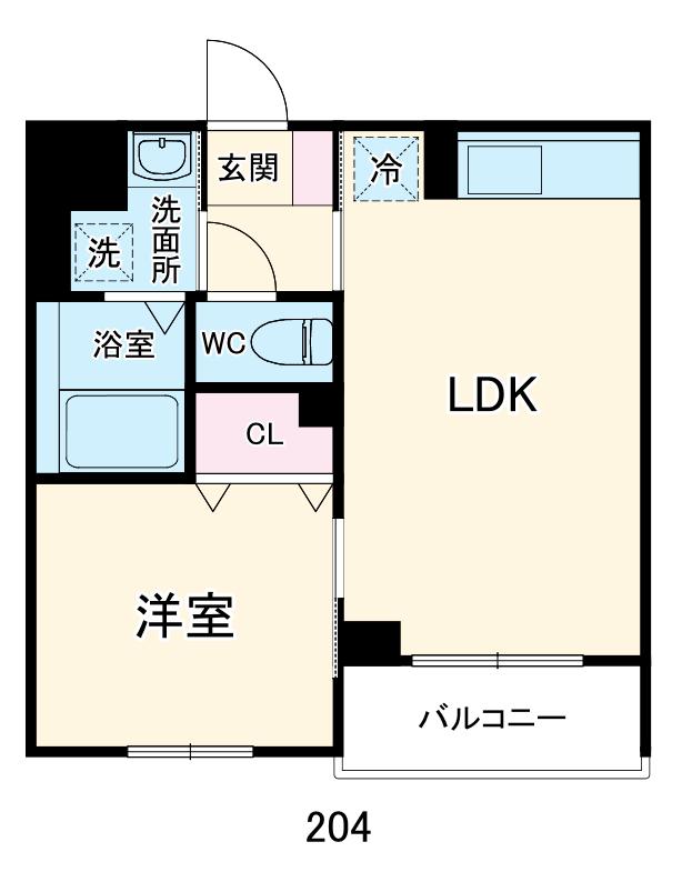 TRES美麗(1LDK/2階)の間取り写真
