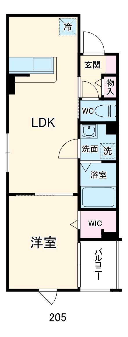 TRES美麗(1LDK/2階)の間取り写真