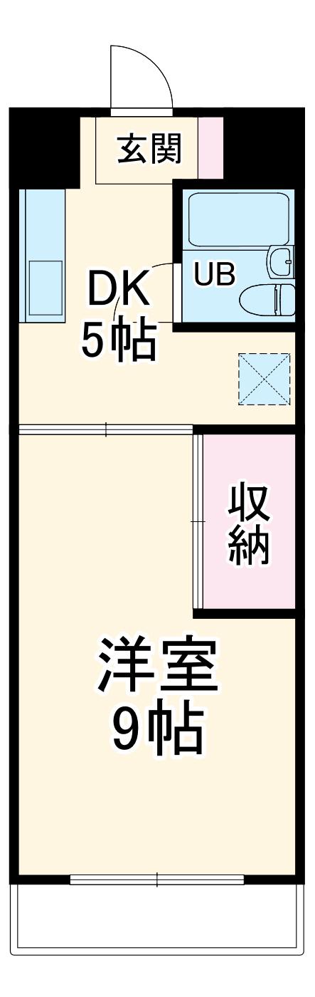 ハイツコスモスⅠ(1K/1階)の間取り写真