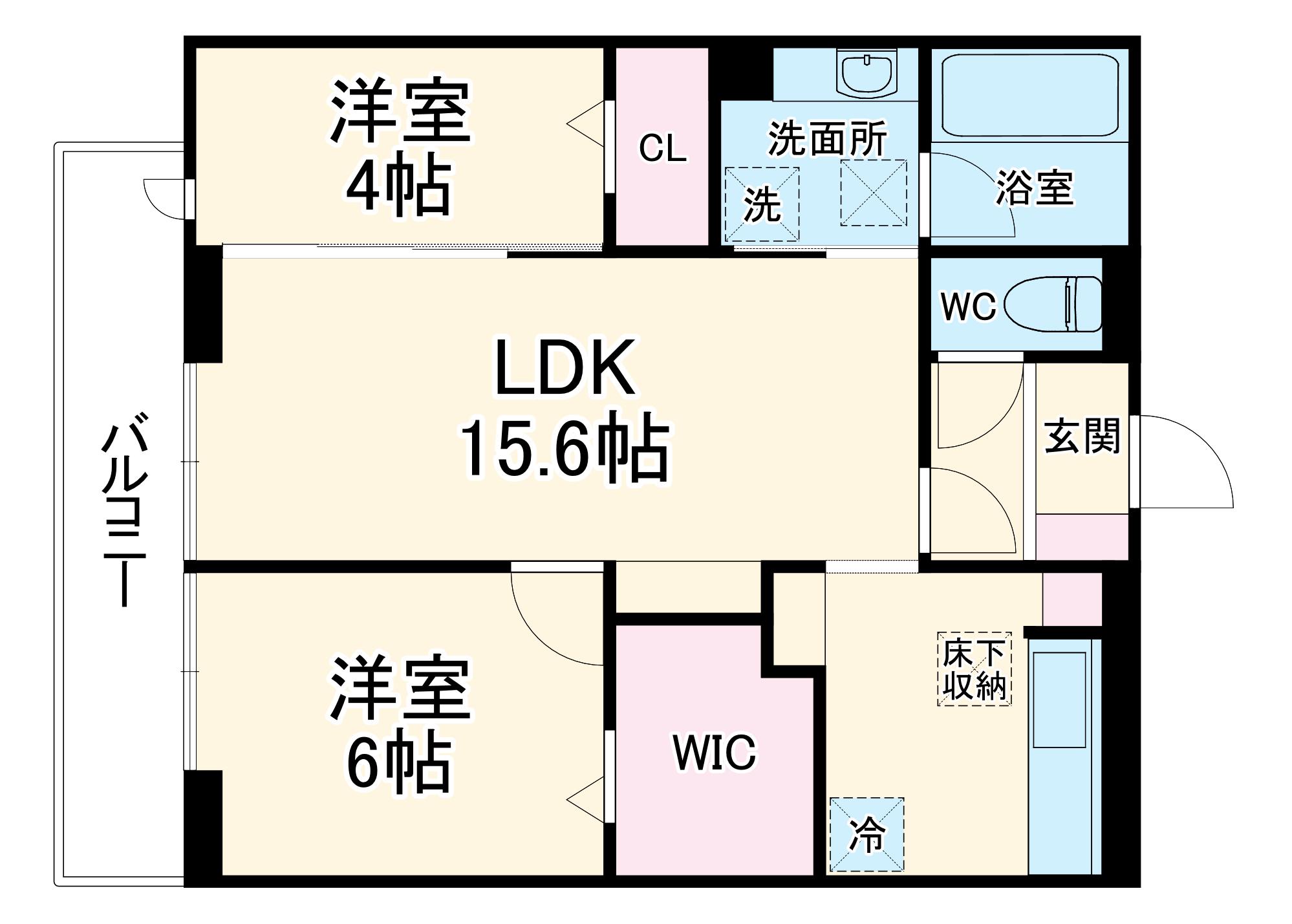 戸塚東2丁目PJ B(2LDK/3階)の間取り写真