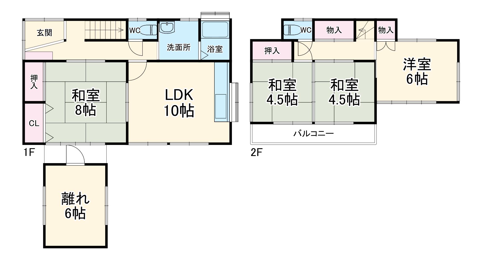 東武鉄道越生線 武州長瀬駅 徒歩23分 2階建 築39年(5LDK)の間取り写真