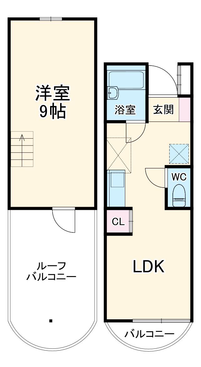 コスモ78(1LDK/3階)の間取り写真