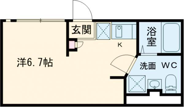 テラスソレイユ亀有(ワンルーム/3階)の間取り写真