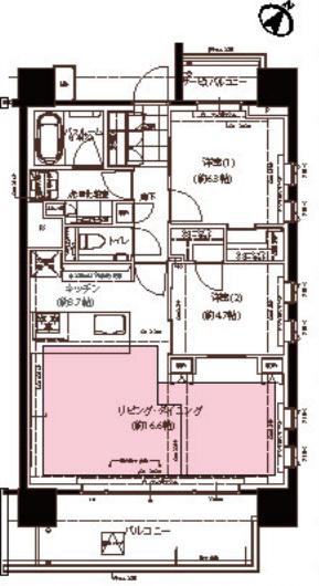 アトラス豊田(3LDK/12階)の間取り写真