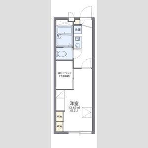 レオパレスルミエール 輝(1K/2階)の間取り写真