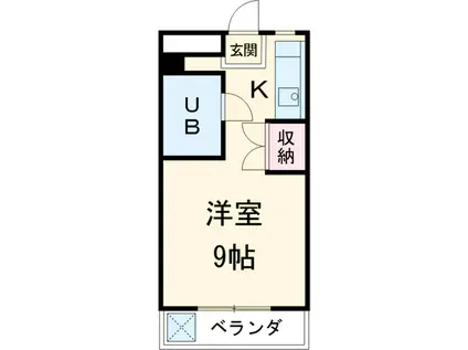 シャンテ津田沼B(ワンルーム/2階)の間取り写真