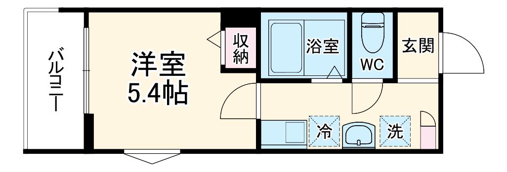 MELLAS海の公園駅(1K/3階)の間取り写真