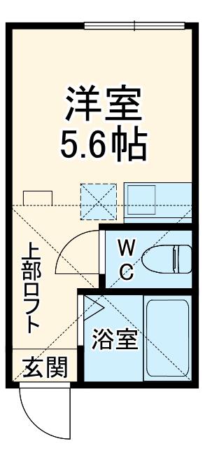 ユナイト白楽ラ・プティット(ワンルーム/2階)の間取り写真
