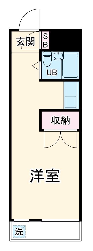 シンコーマンション(ワンルーム/2階)の間取り写真