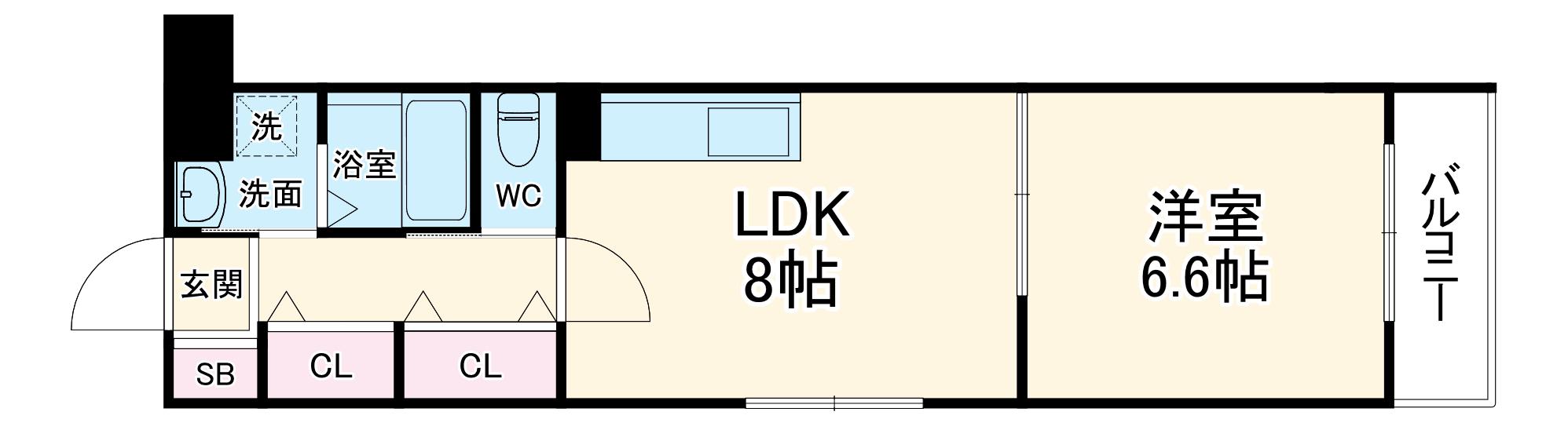LOTUS GRANDE MARUTAMACH(1LDK/3階)の間取り写真