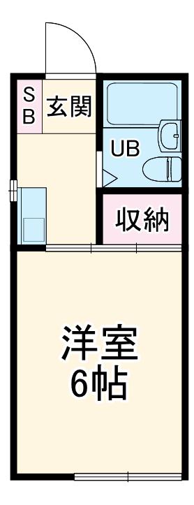 パレットコート(1K/1階)の間取り写真