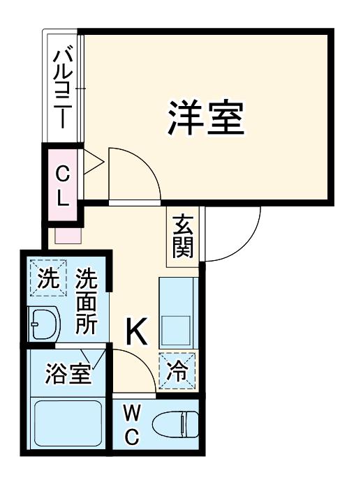 ビスタ新庄ハイツⅡ(1K/1階)の間取り写真