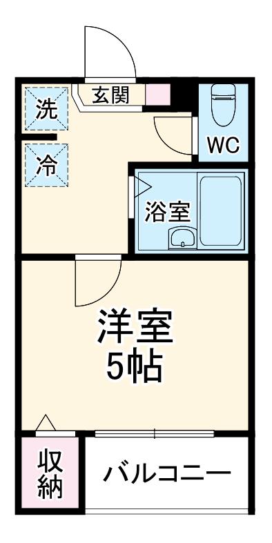 STORM(1K/2階)の間取り写真