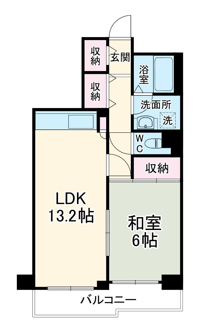 ヴェルディーラ(1LDK/4階)の間取り写真