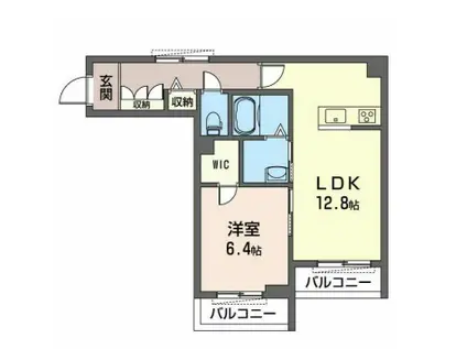 ラヴィル アール(1LDK/4階)の間取り写真
