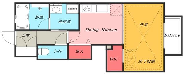 シャトーラルクⅡ(1DK/1階)の間取り写真