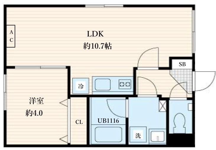 ALATO森下Ⅱ(1LDK/4階)の間取り写真