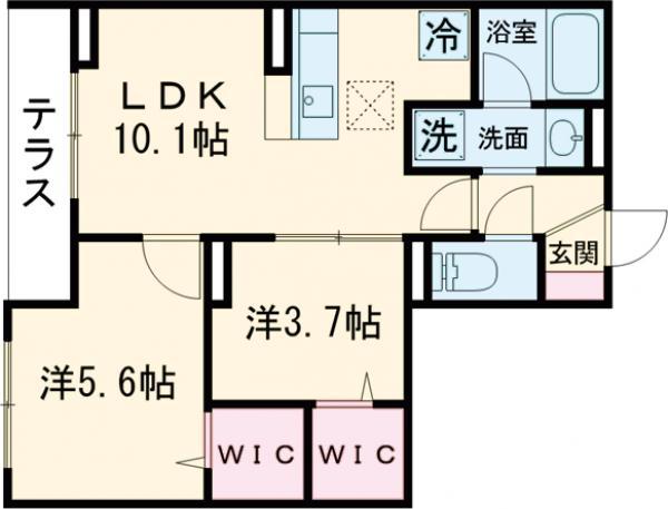 セレスティア東葛西 Ⅵ(2LDK/3階)の間取り写真