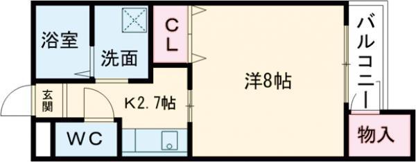 MESA VERDE 太秦(1K/3階)の間取り写真