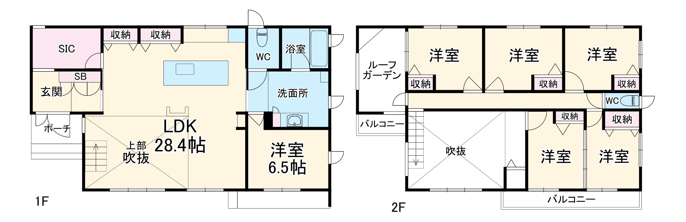 高崎線 上尾駅 徒歩12分 2階建 築8年(6LDK)の間取り写真