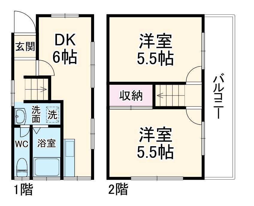 京成電鉄本線 菅野駅 徒歩14分 2階建 築35年(2DK)の間取り写真