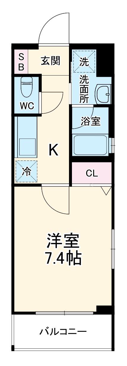 べラジオ雅び京都円町Ⅱ(1K/5階)の間取り写真