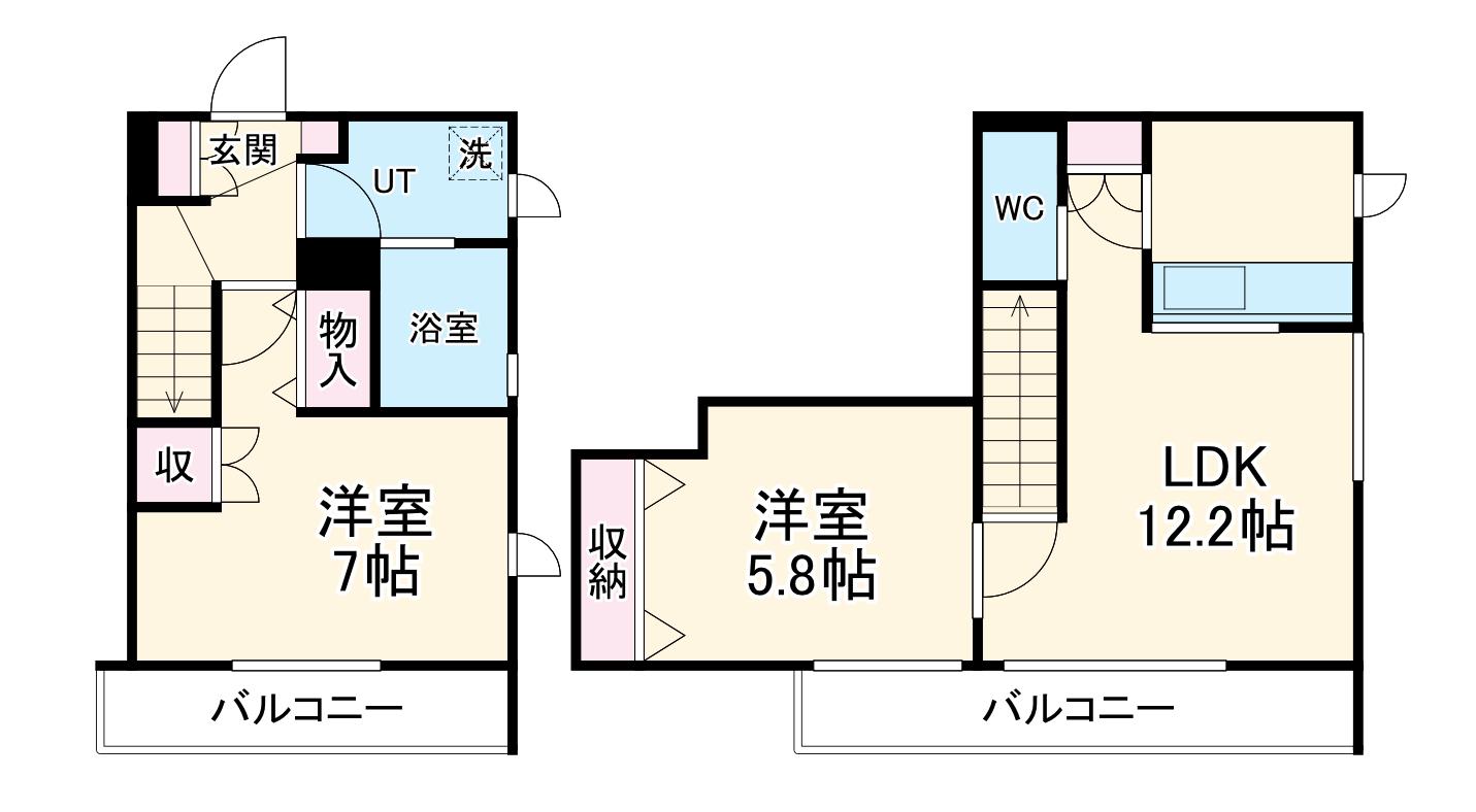 ディアレンス妙蓮寺(2LDK)の間取り写真