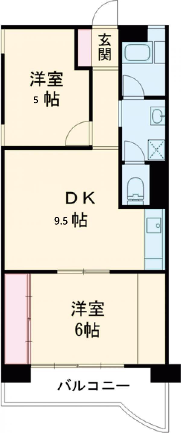 グリシーヌ京都西京極(2LDK/10階)の間取り写真