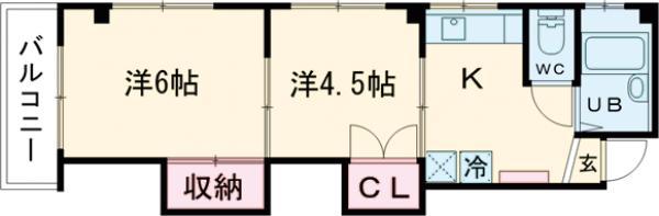 第二永島ビル(2K/3階)の間取り写真