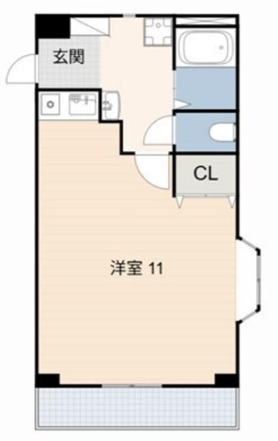 ピオンズ羽根(1K/2階)の間取り写真