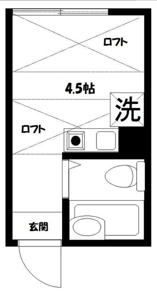 阿佐谷ハイム(ワンルーム/1階)の間取り写真