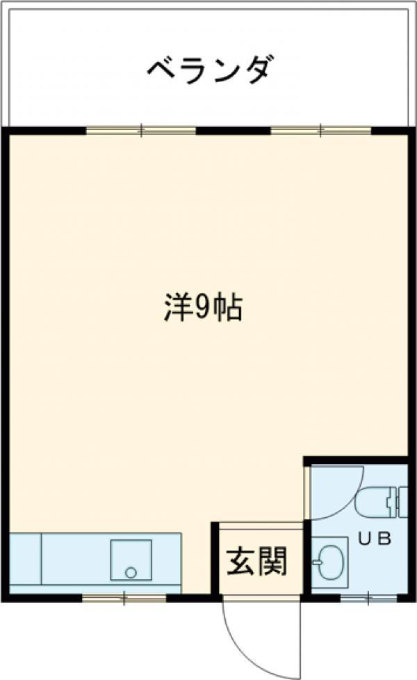 津嘉山ハイツ(ワンルーム/4階)の間取り写真
