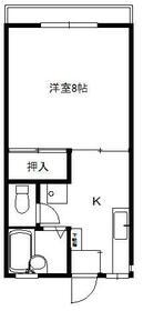 アンシャンブル姉崎(1K/1階)の間取り写真