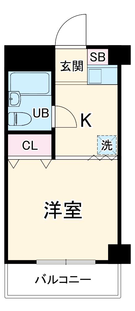 アベニール伊勢原(1K/3階)の間取り写真