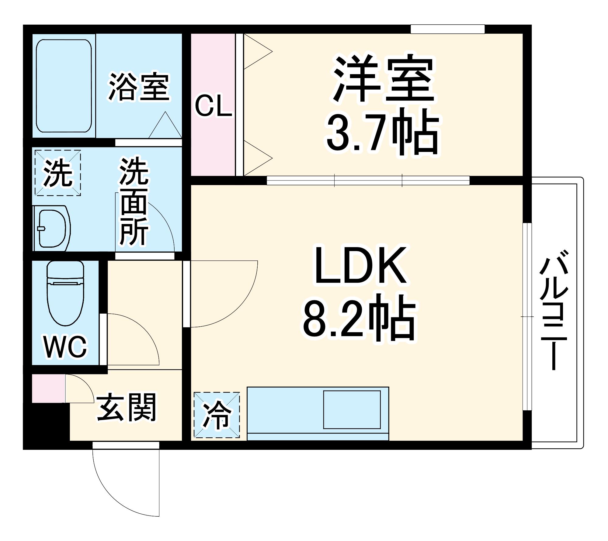 ジーメゾン東岩槻ウエスト(1LDK/1階)の間取り写真